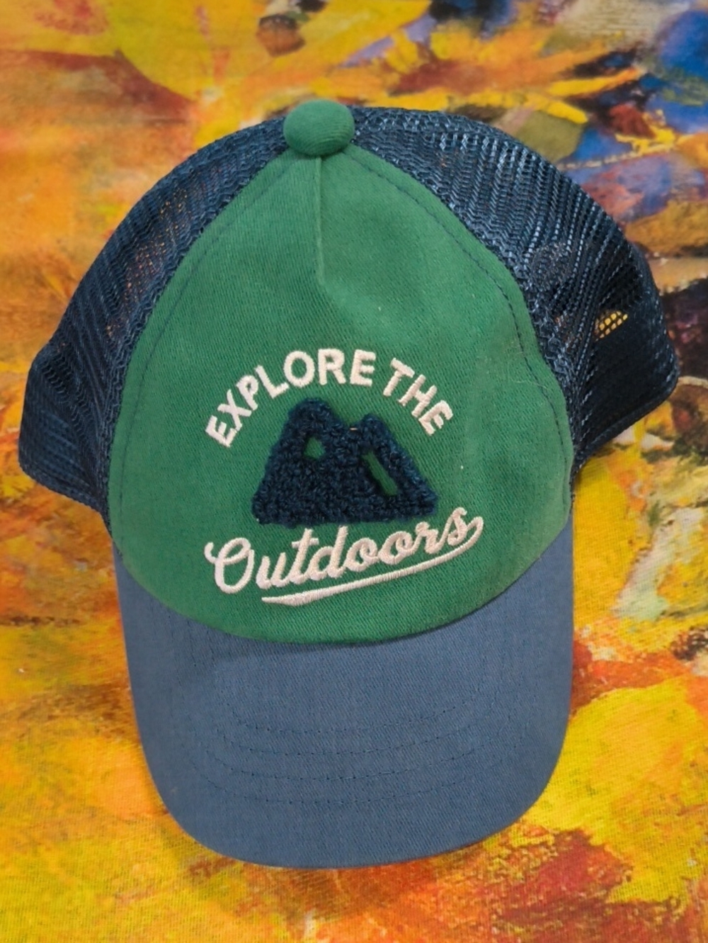 Explore The Outdoors Embroidered Trucker Mesh Snapback Baby Cap Hat